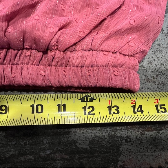 🤎❤️👚BY THE RIVER Anthropologie Rusty Rose Metallic Blouse Shirt Top NWT - Picture 7 of 12